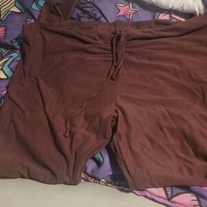 No Boundaries Maroon Lounge Leggings with Drawstring